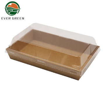 Одноразовый поднос с коричневой крафт -бумагой для упаковки продуктов питания